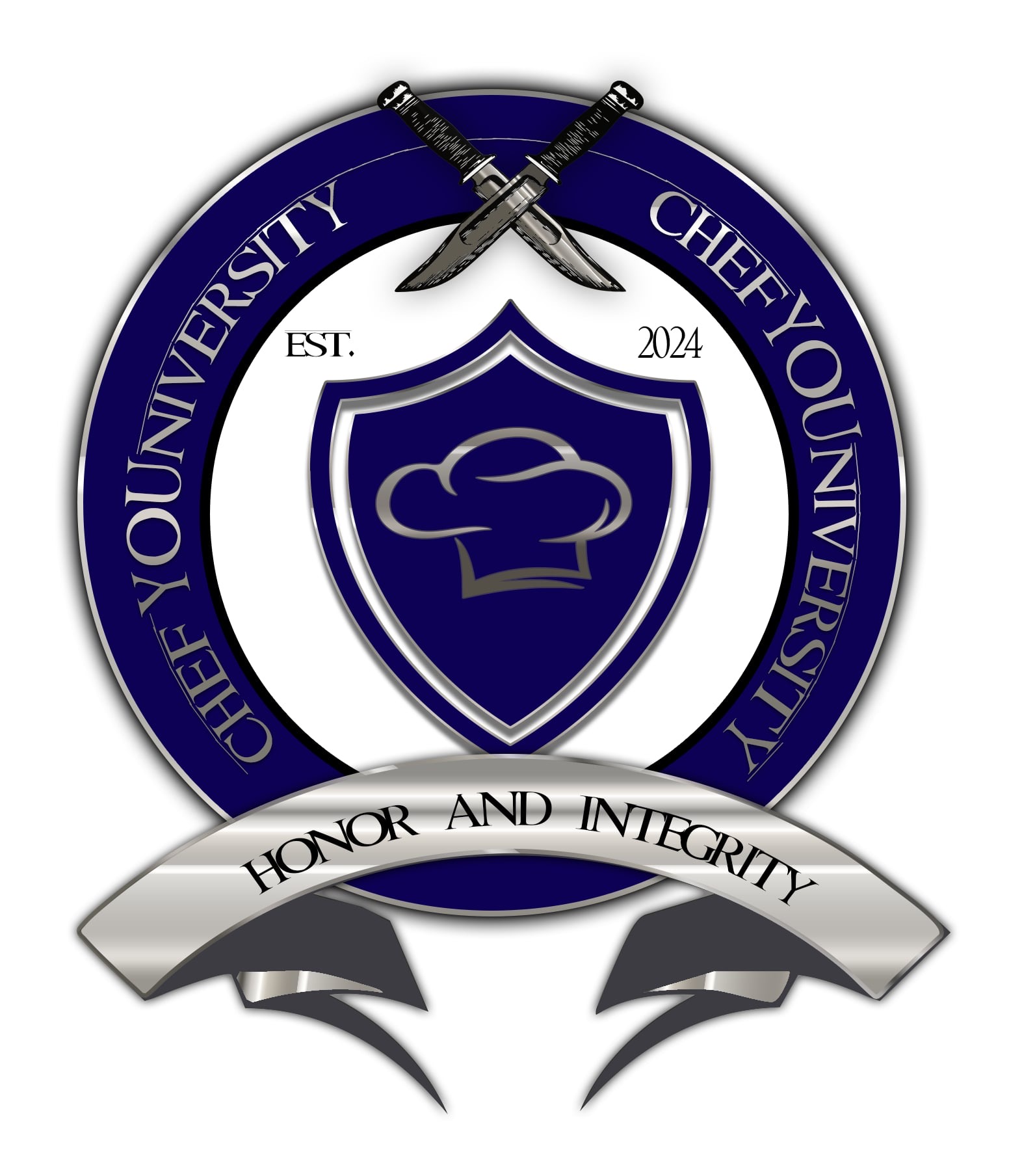 Chef YOUniversity official seal — Honor and Integrity, est. 2024